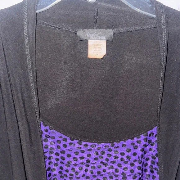 Rachel Rachel Black and Purple Women's Blouse - Picture 3 of 7